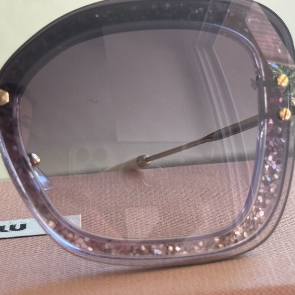 Miu Miu Purple Sunglasses with Gradient Lenses, unique frames main image 14